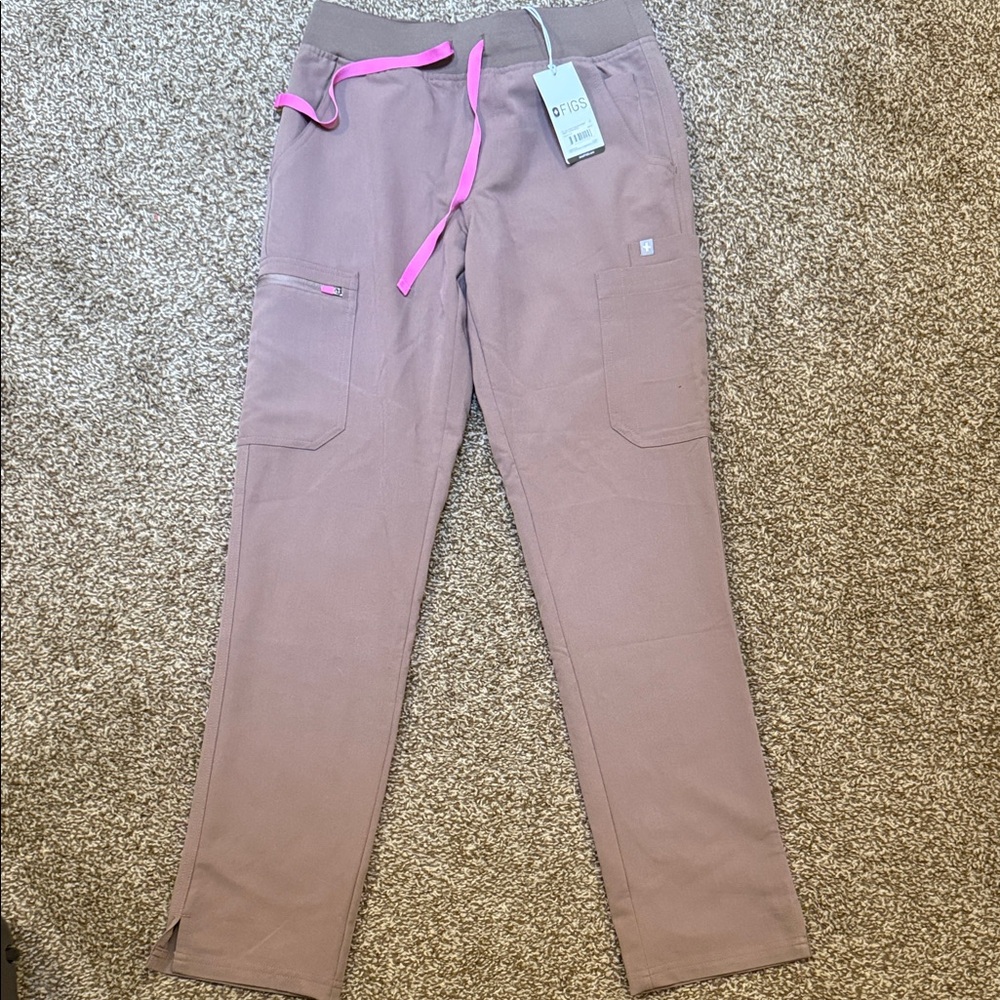 Figs Mauve Joggers with Pink Accents